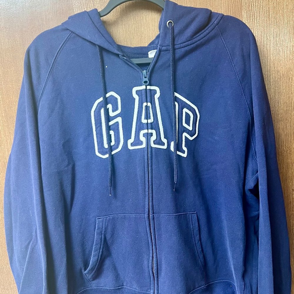 $60 GAP ladies blue Logo hoodie size XXL